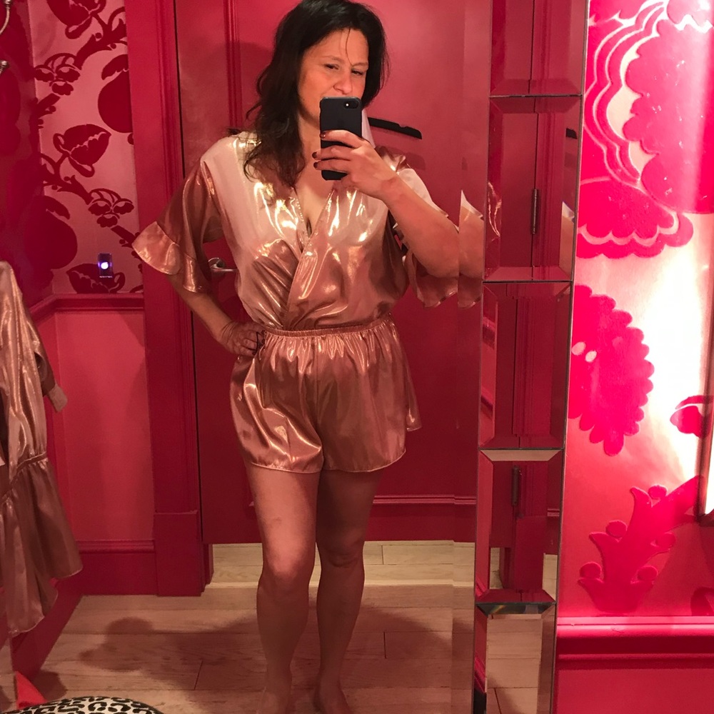 Victoria’s Secret pink romper, worn once to an event.